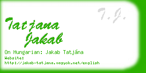 tatjana jakab business card